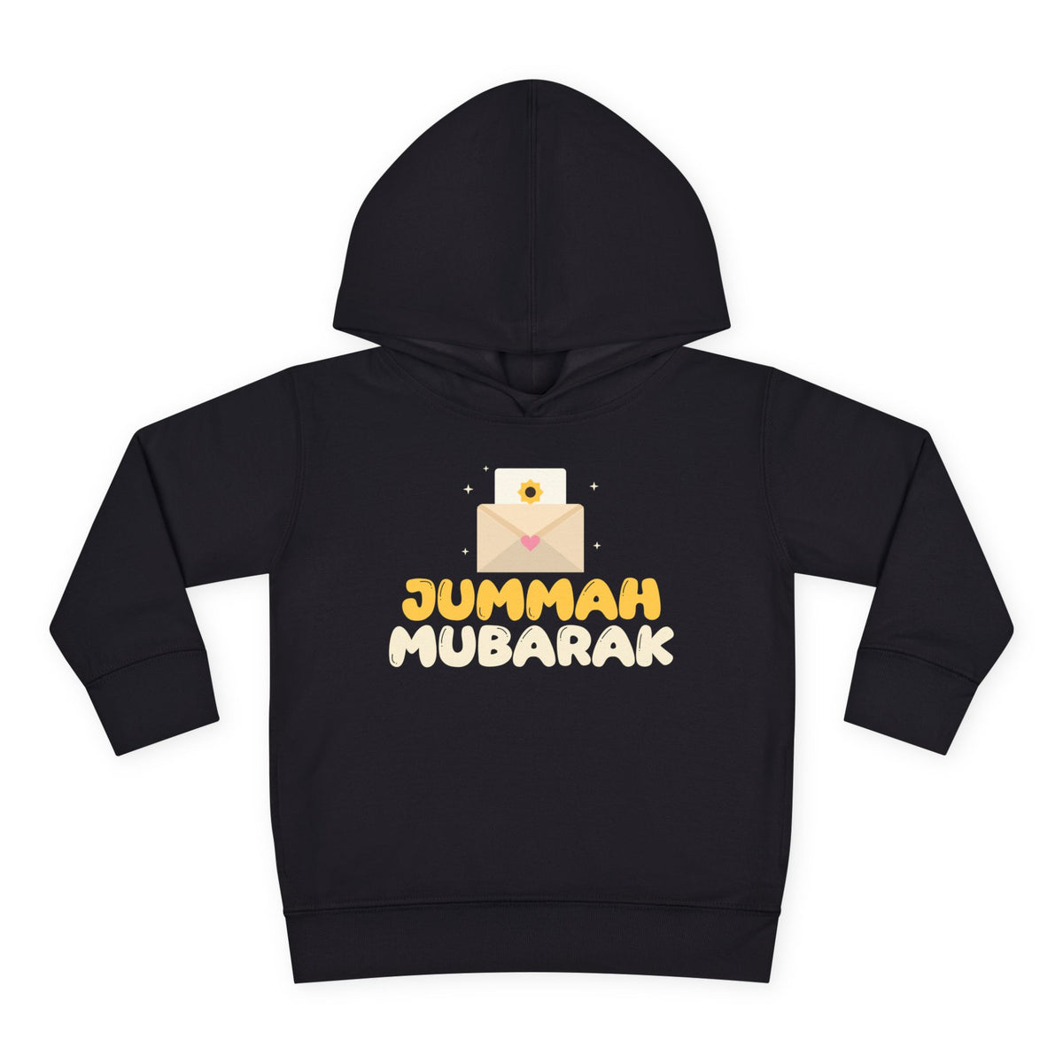 Jummah Mubarak Envelope Islamic Toddler Hoodie in Black – AdabStars