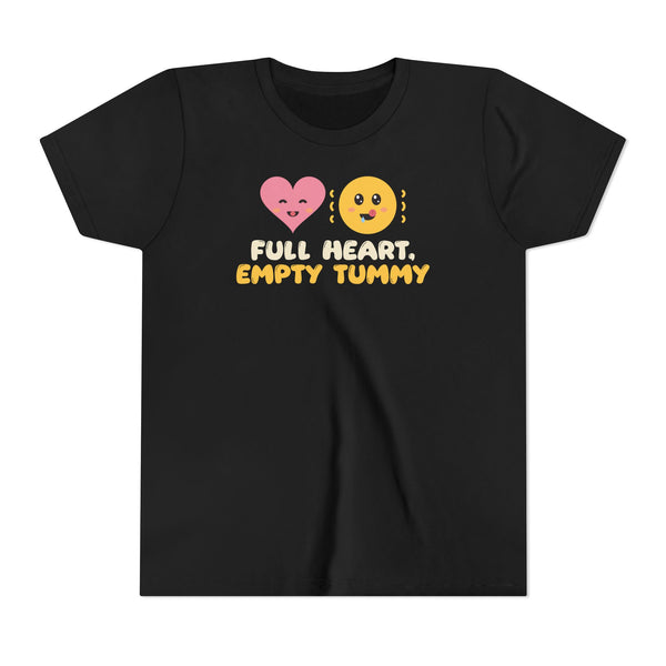 Full Heart, Empty Tummy Kids T-Shirt in Black – AdabStars