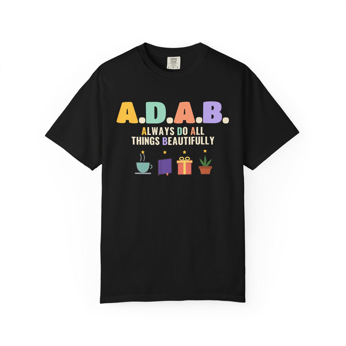 ADAB Always Do All Things Beautifully Heavyweight T-Shirt in Black – AdabStars