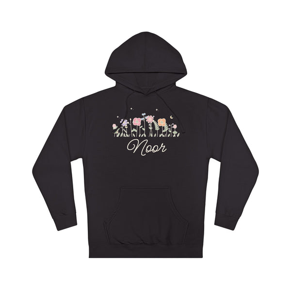 Noor Meadow Flowers Islamic Hoodie in Black – AdabStars