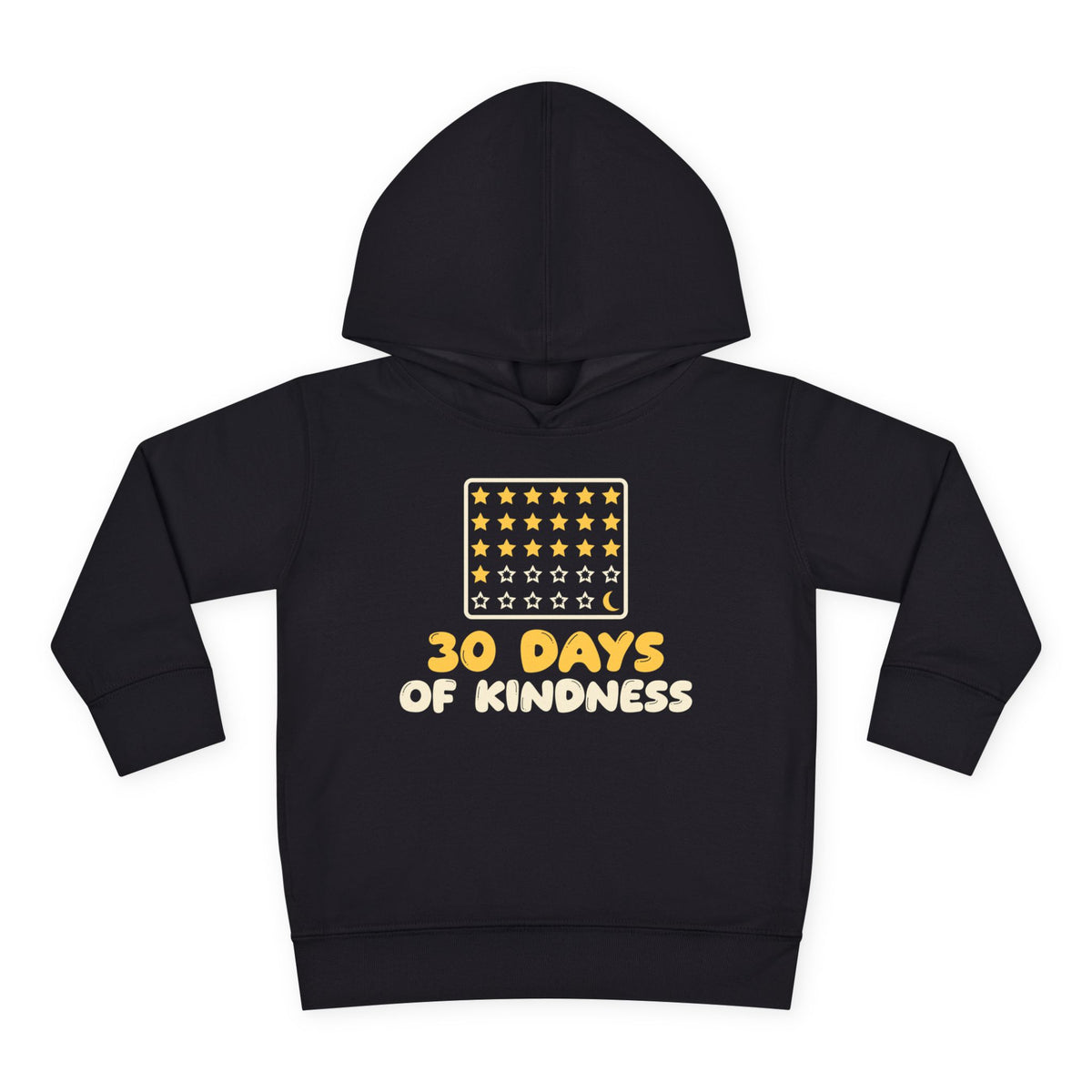 30 Days Of Kindness Ramadan Toddler Hoodie in Black – AdabStars