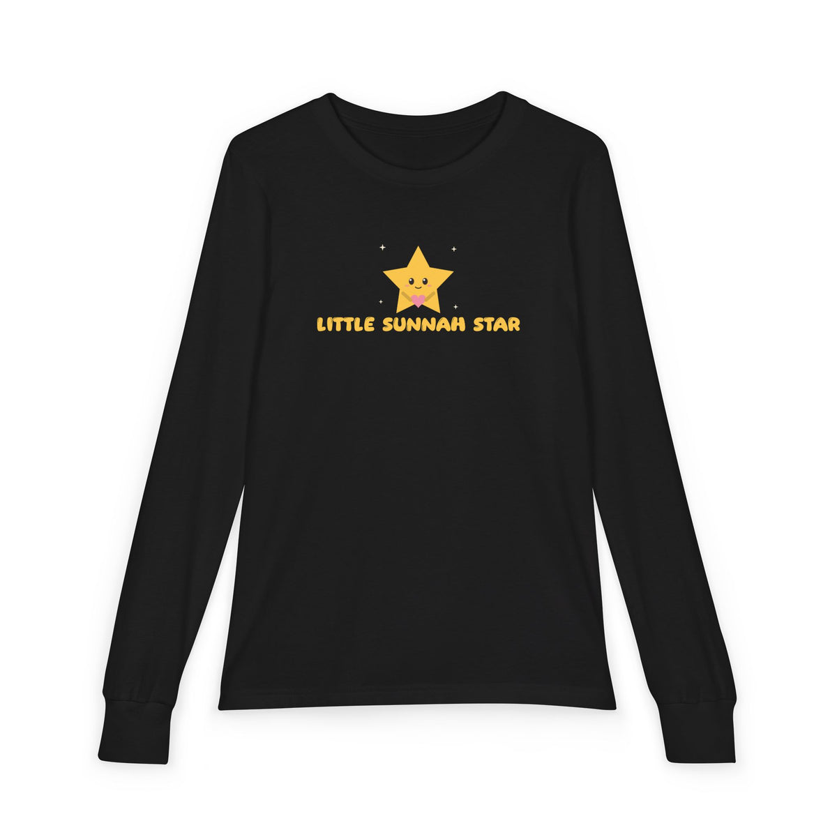 Little Sunnah Star Islamic Kids Kids Long Sleeve Shirt in Black – AdabStars