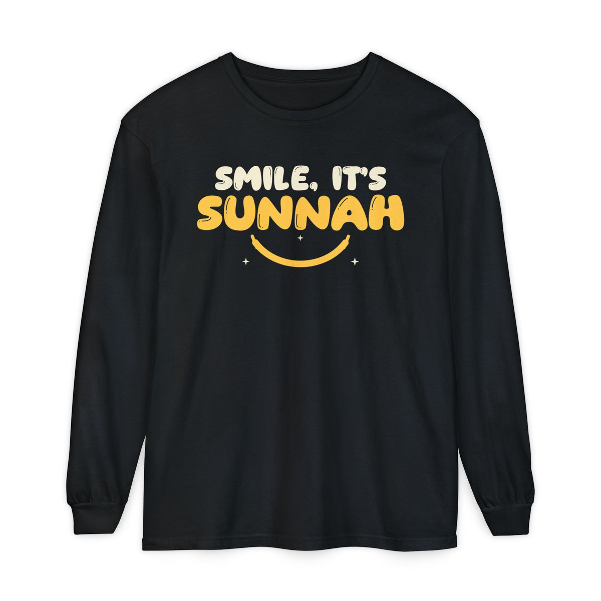 Smile It's Sunnah Islamic Heavyweight Long Sleeve Shirt in Black – AdabStars