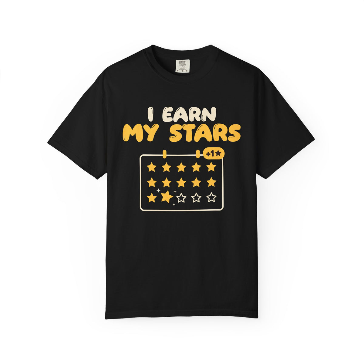 I Earn My Stars Islamic Heavyweight T-Shirt in Black – AdabStars