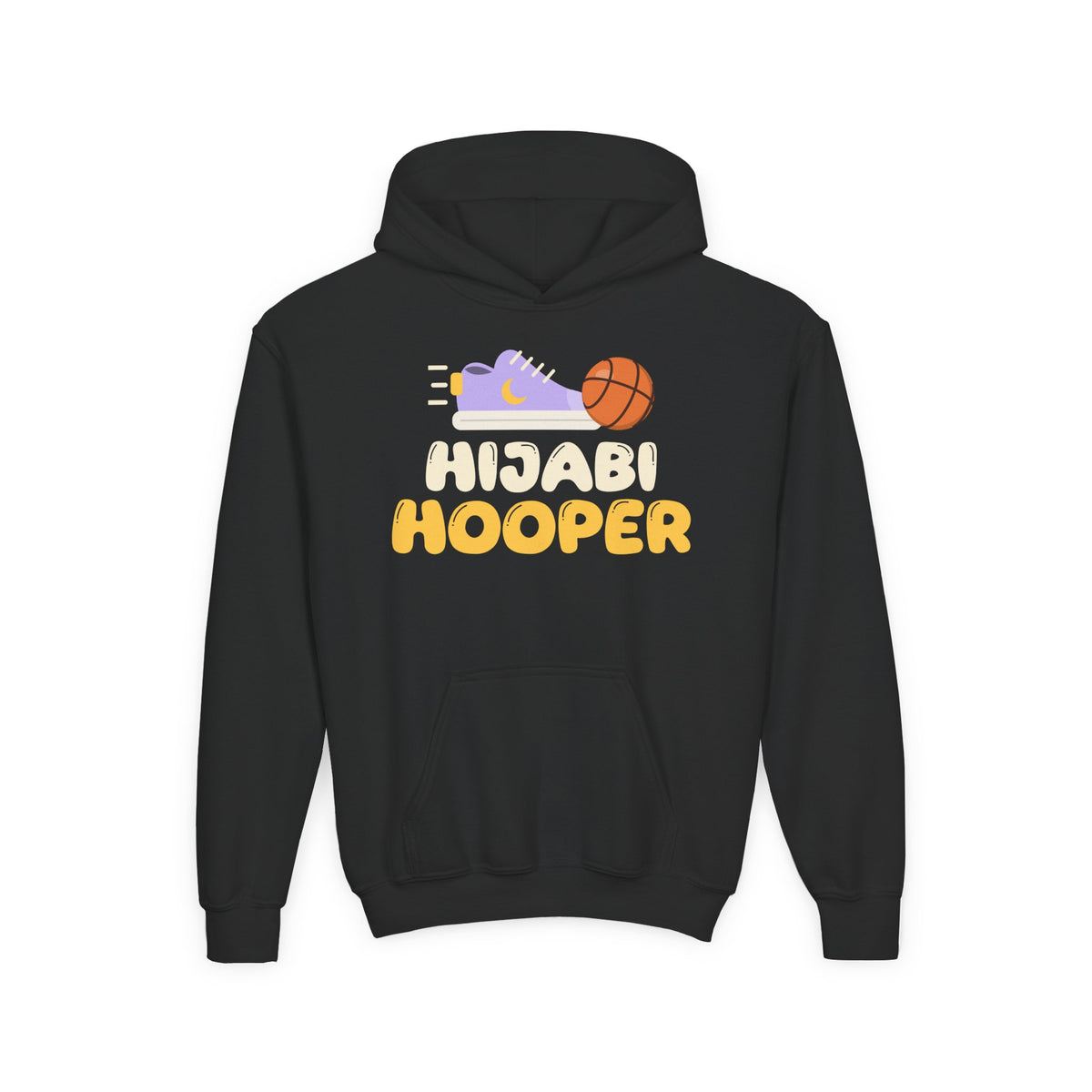 Hijabi Hooper Muslim Kids Hoodie | Muslim Girls Basketball Hijabi Hooper Sneaker And Ball | AdabStars Islamic Kids Apparel