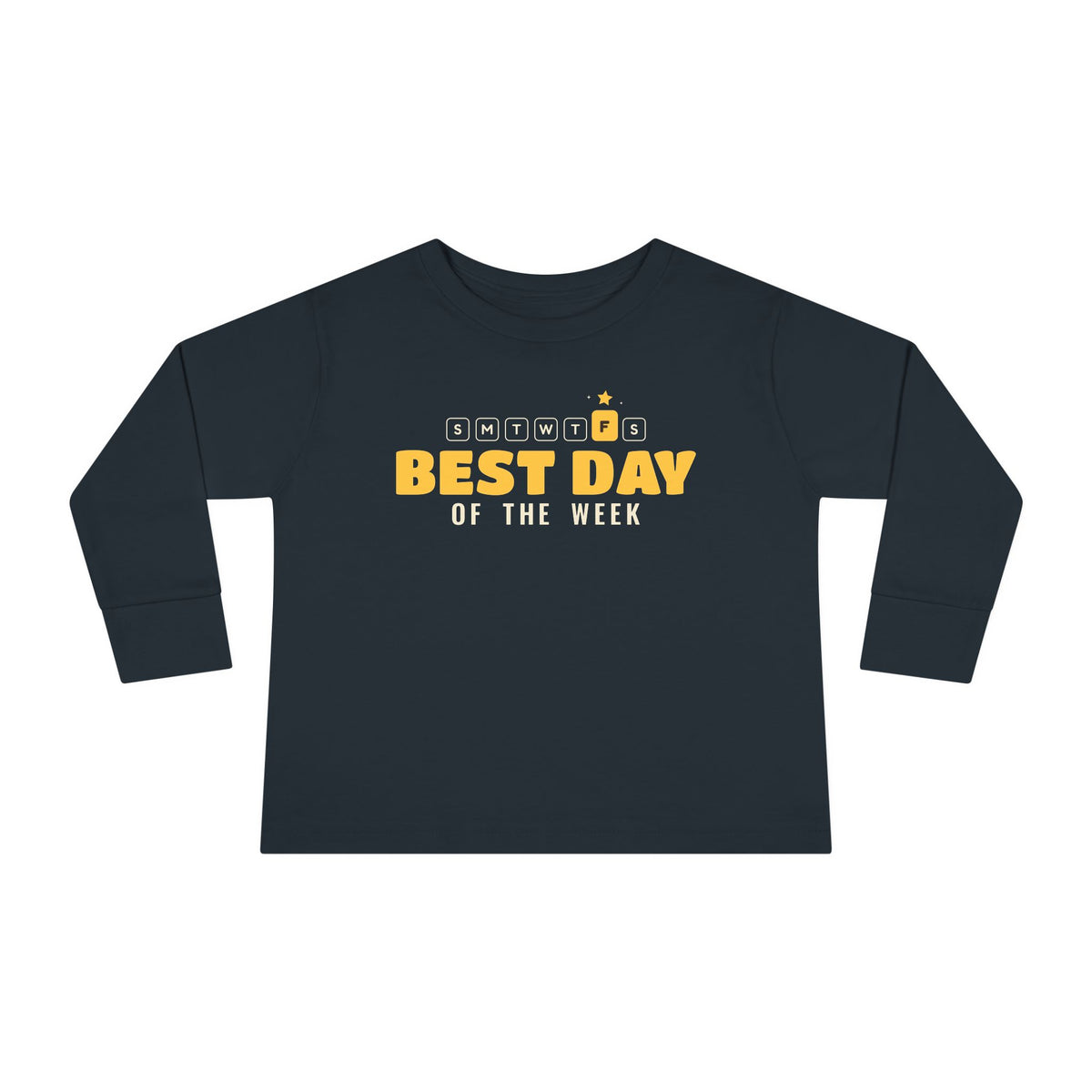 Best Day of the Week Islamic Toddler Toddler Long Sleeve Shirt in Black – AdabStars