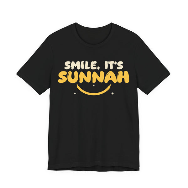 Smile It's Sunnah Islamic Unisex T-Shirt in Black – AdabStars
