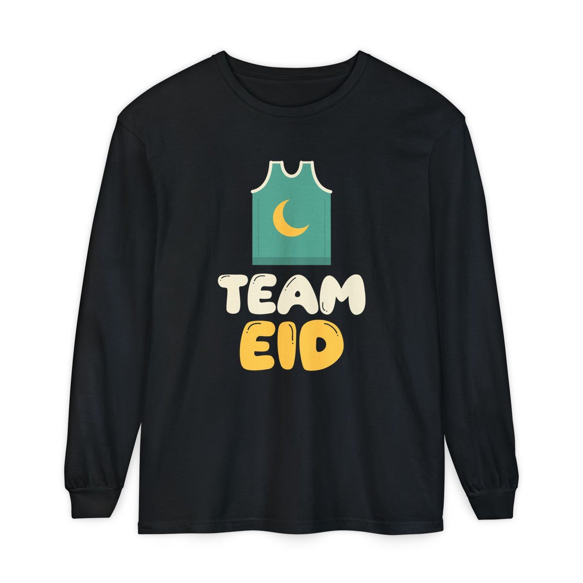 Team Eid Long Sleeve Shirt | Basketball Jersey Crescent Moon Family Matching | AdabStars Islamic Apparel