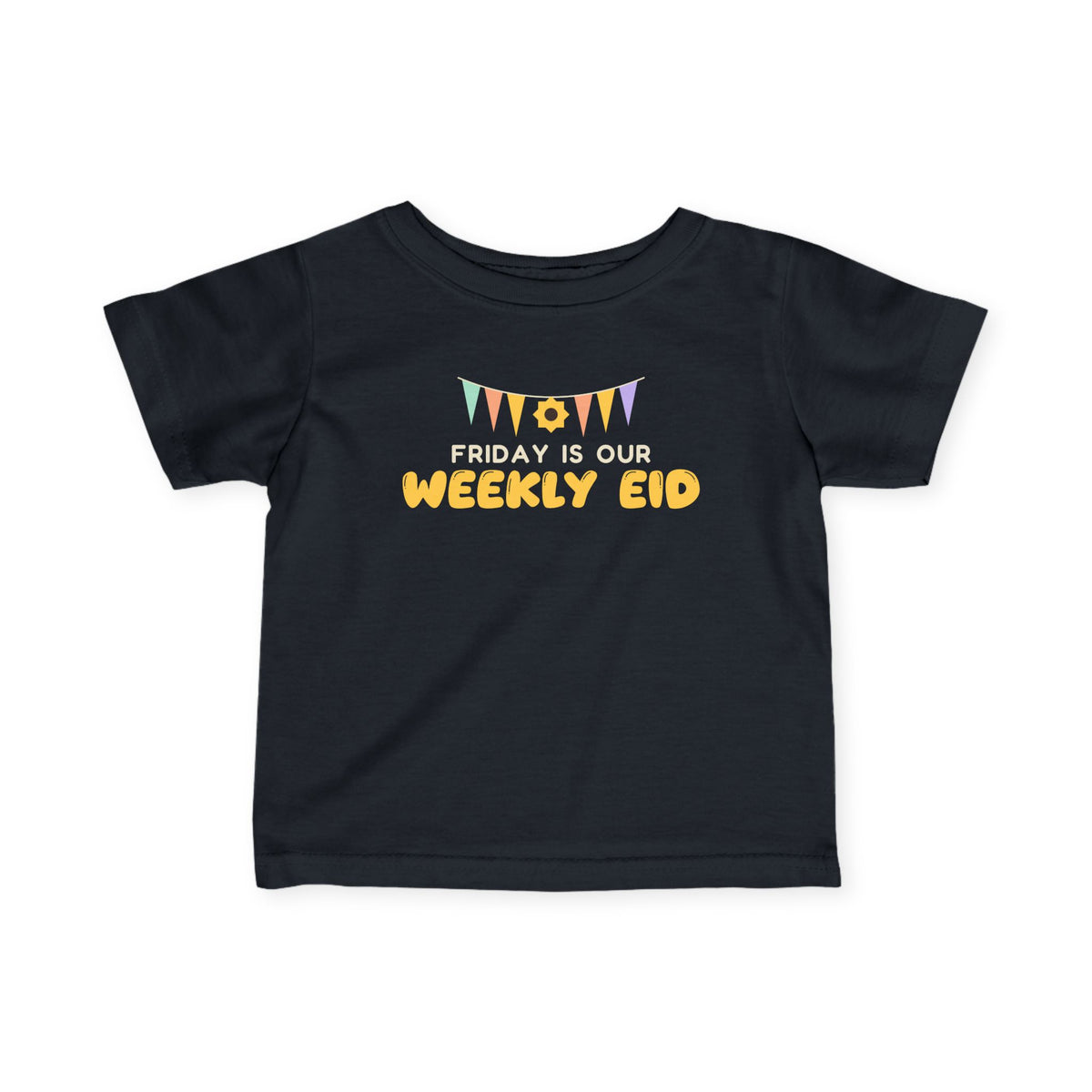 Friday Is Our Weekly Eid Baby T-Shirt in Black – AdabStars