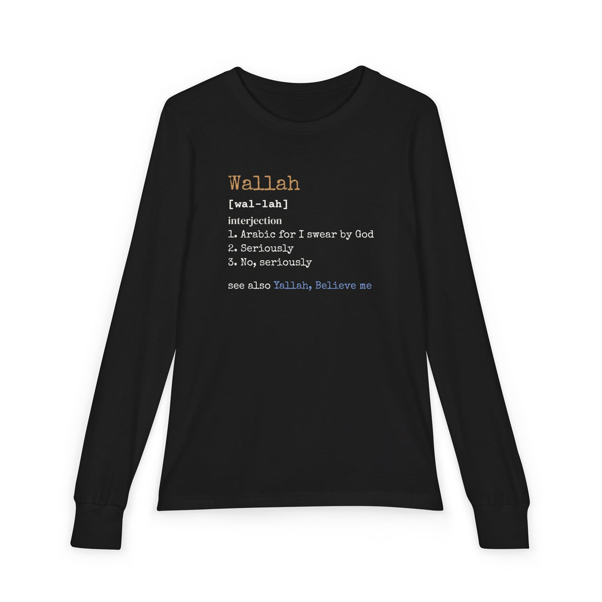 Wallah Definition Islamic Kids Kids Long Sleeve Shirt in Black – AdabStars