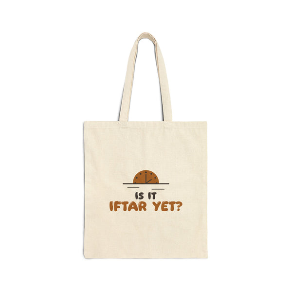 Is It Iftar Yet? Canvas Tote Bag in Natural, double-sided print – AdabStars