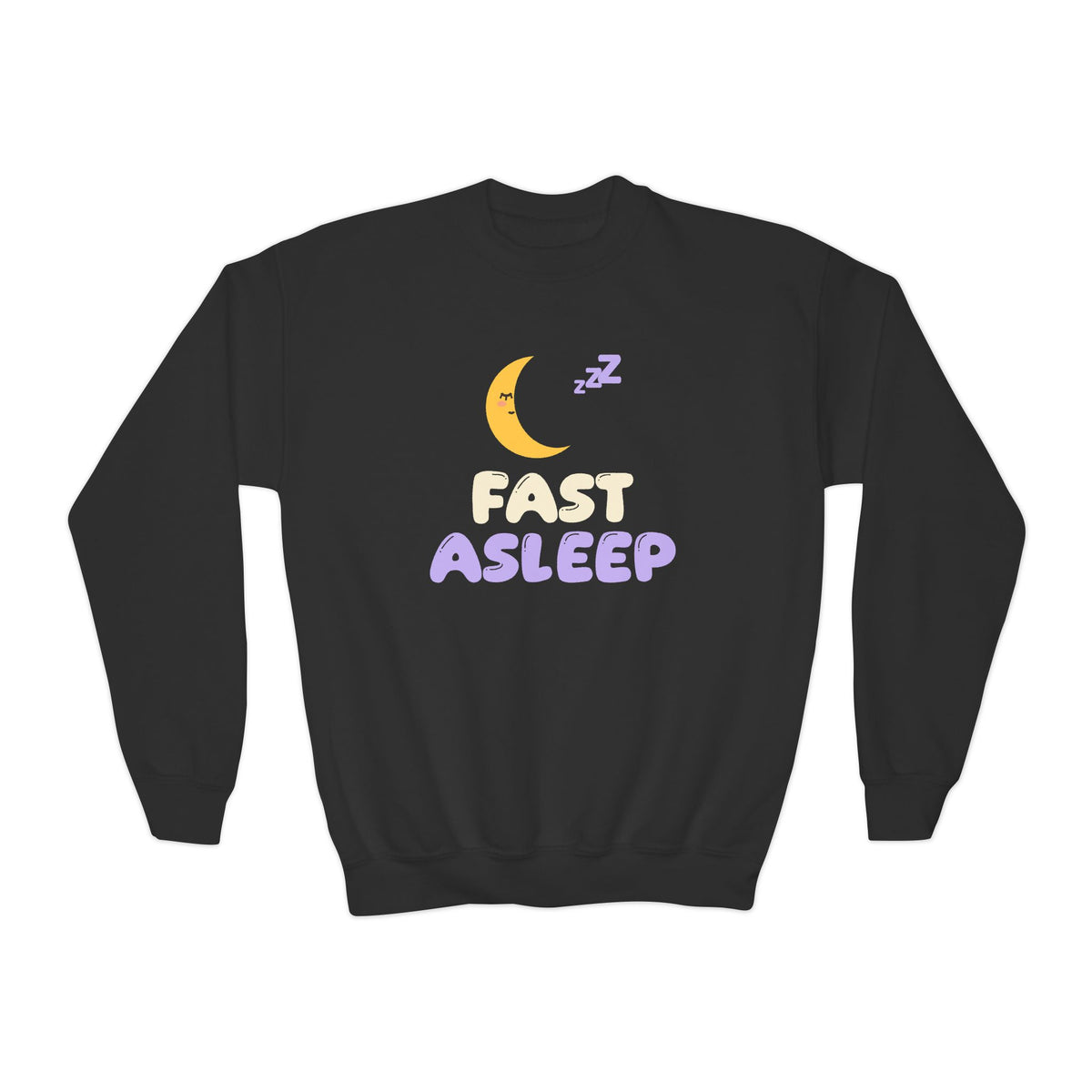 Fast Asleep Kids Sweatshirt | Ramadan Kids Sleepy Moon Pajama Night Pun | AdabStars Islamic Kids Apparel