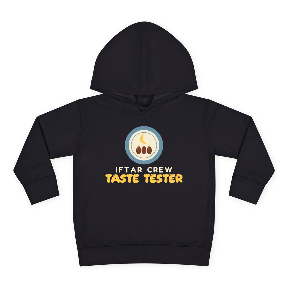 Iftar Crew: Taste Tester Toddler Hoodie in Black – AdabStars