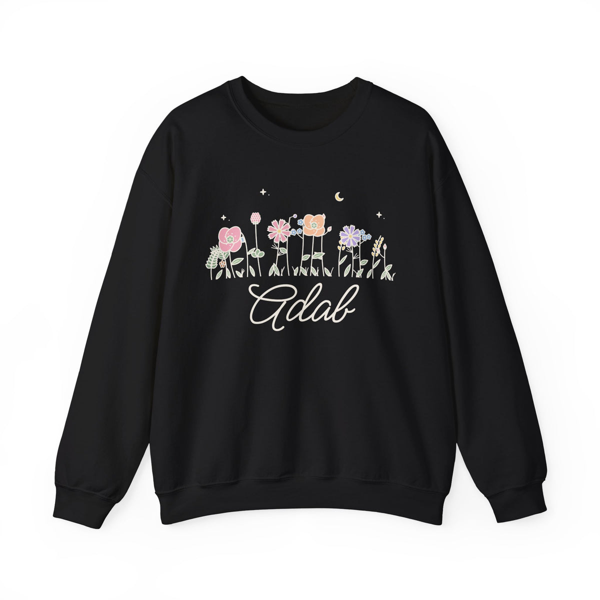 Adab Meadow Flowers Sweatshirt in Black – AdabStars