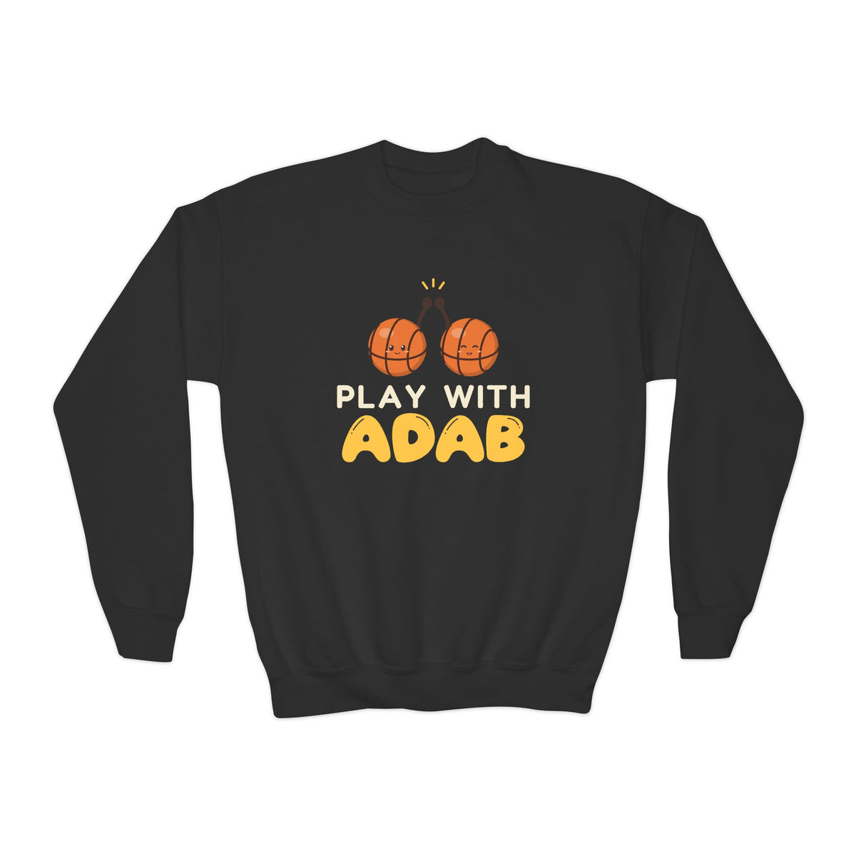Play With Adab Muslim Kids Sweatshirt | Muslim Kids Basketball Play With Adab Good Manners Team | AdabStars Islamic Kids Apparel