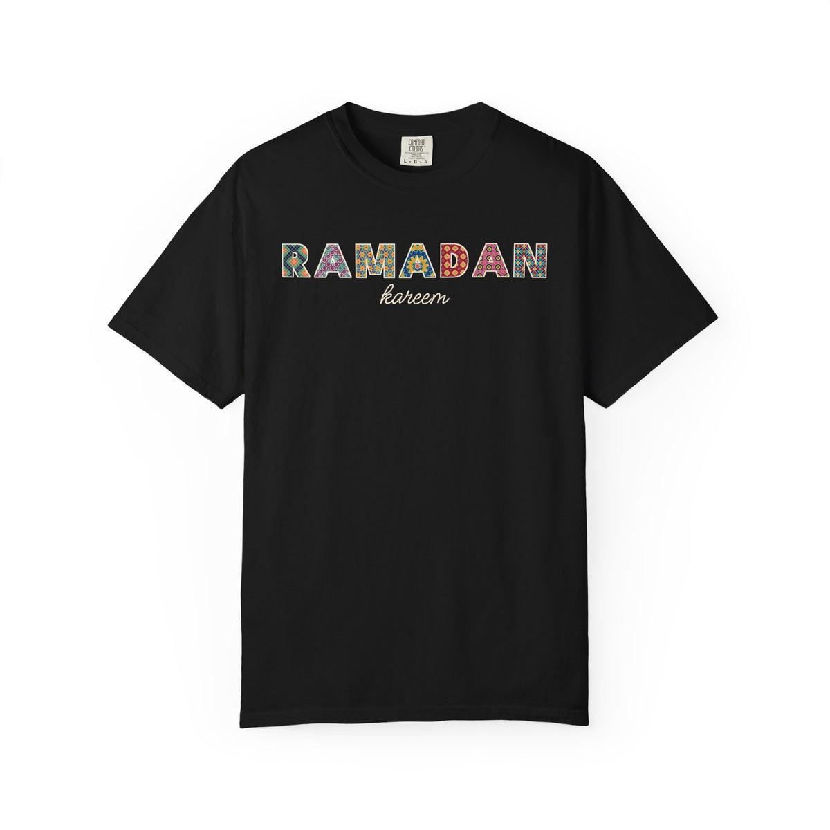 Ramadan Kareem Patterned Letters Heavyweight T-Shirt in Black – AdabStars