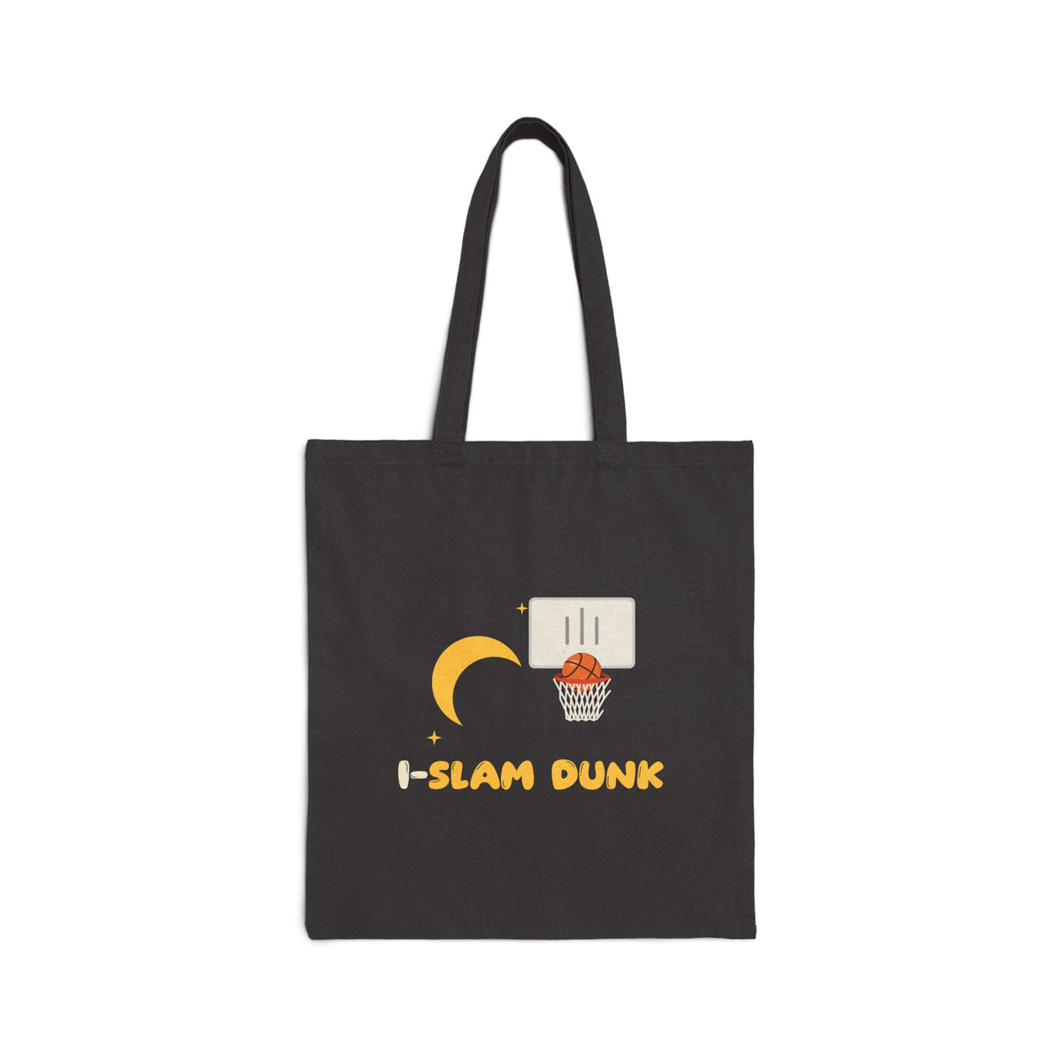 I Slam Dunk Canvas Tote Bag in Black, one-sided print – AdabStars
