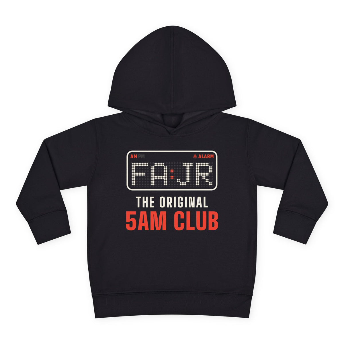 Fajr: The Original 5AM Club Islamic Toddler Hoodie in Black – AdabStars