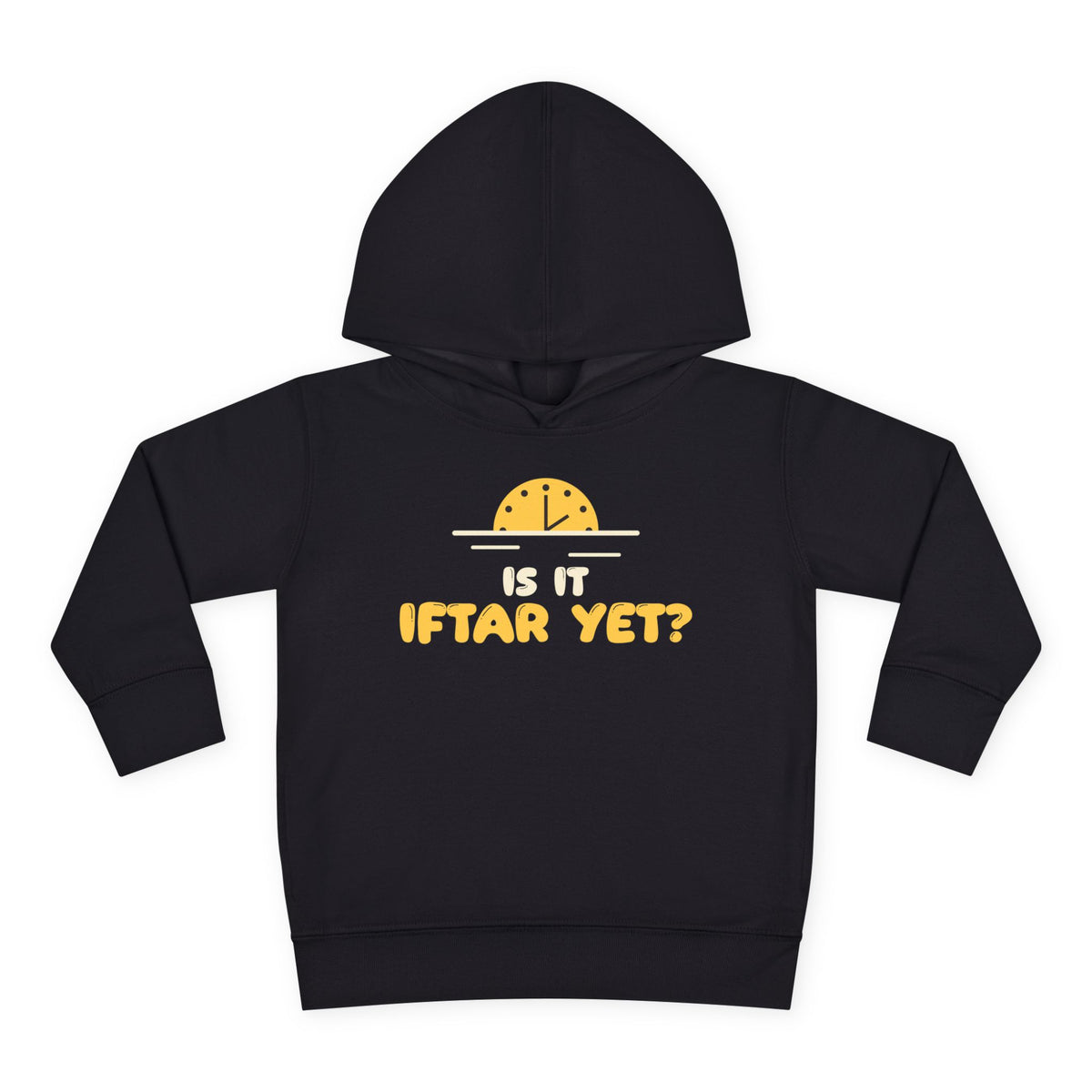 Is It Iftar Yet? Ramadan Toddler Hoodie in Black – AdabStars