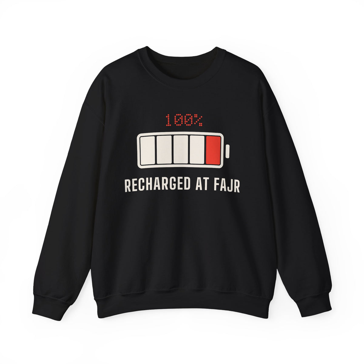 Recharged at Fajr Islamic Crewneck Sweatshirt in Black – AdabStars