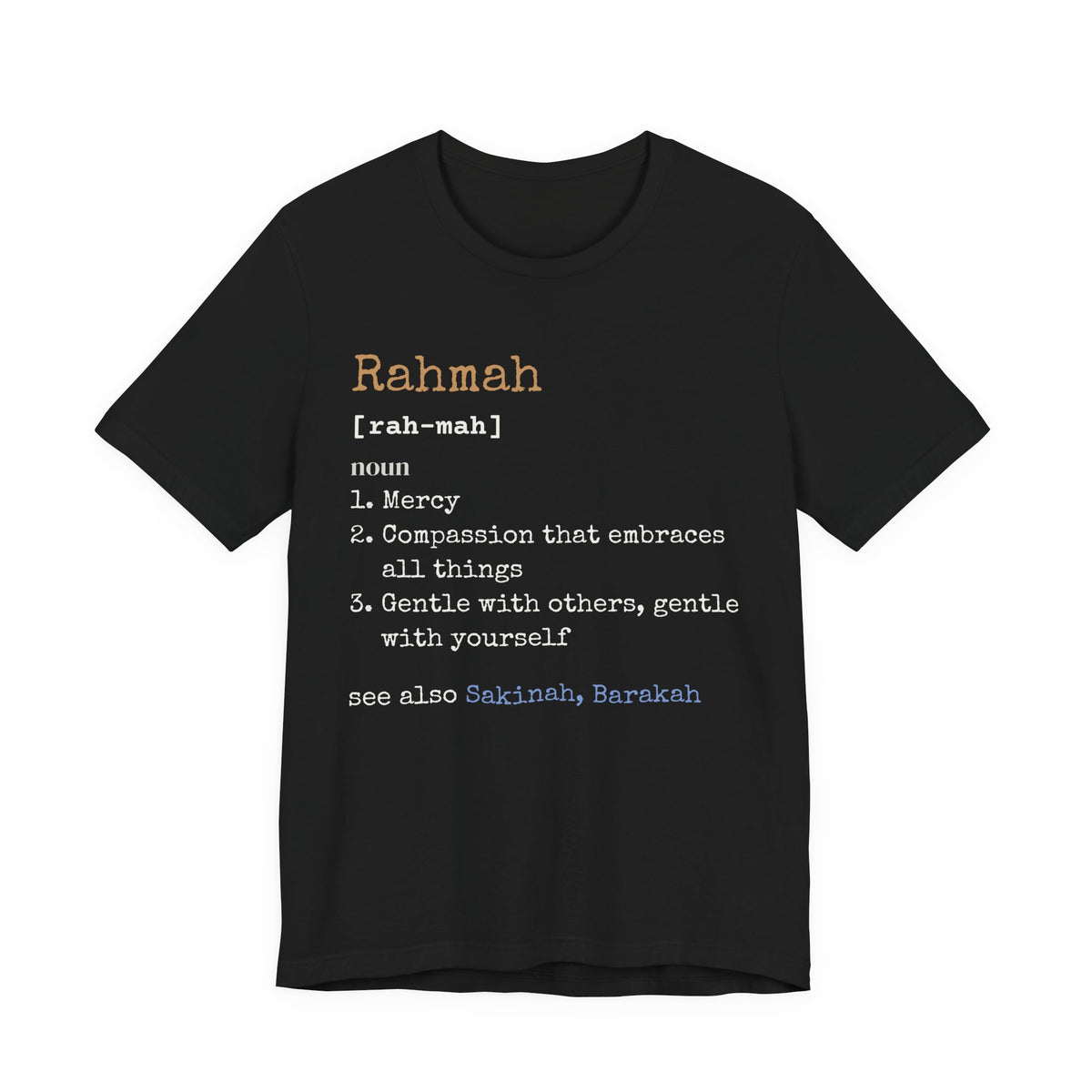 Rahmah Definition Islamic Shirt | Islamic Meaning Mercy Compassion Muslim | AdabStars Islamic Apparel