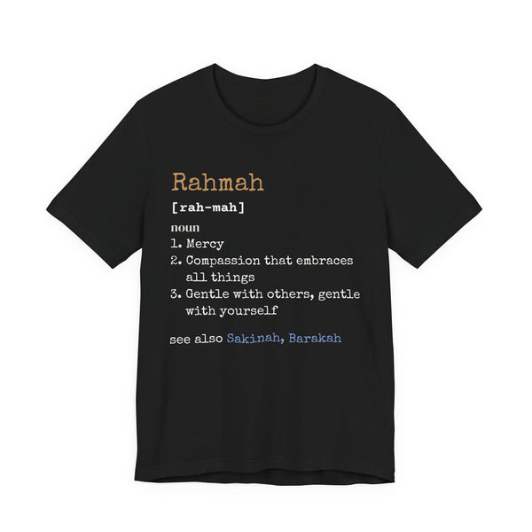 Rahmah Definition Unisex T-Shirt in Black – AdabStars