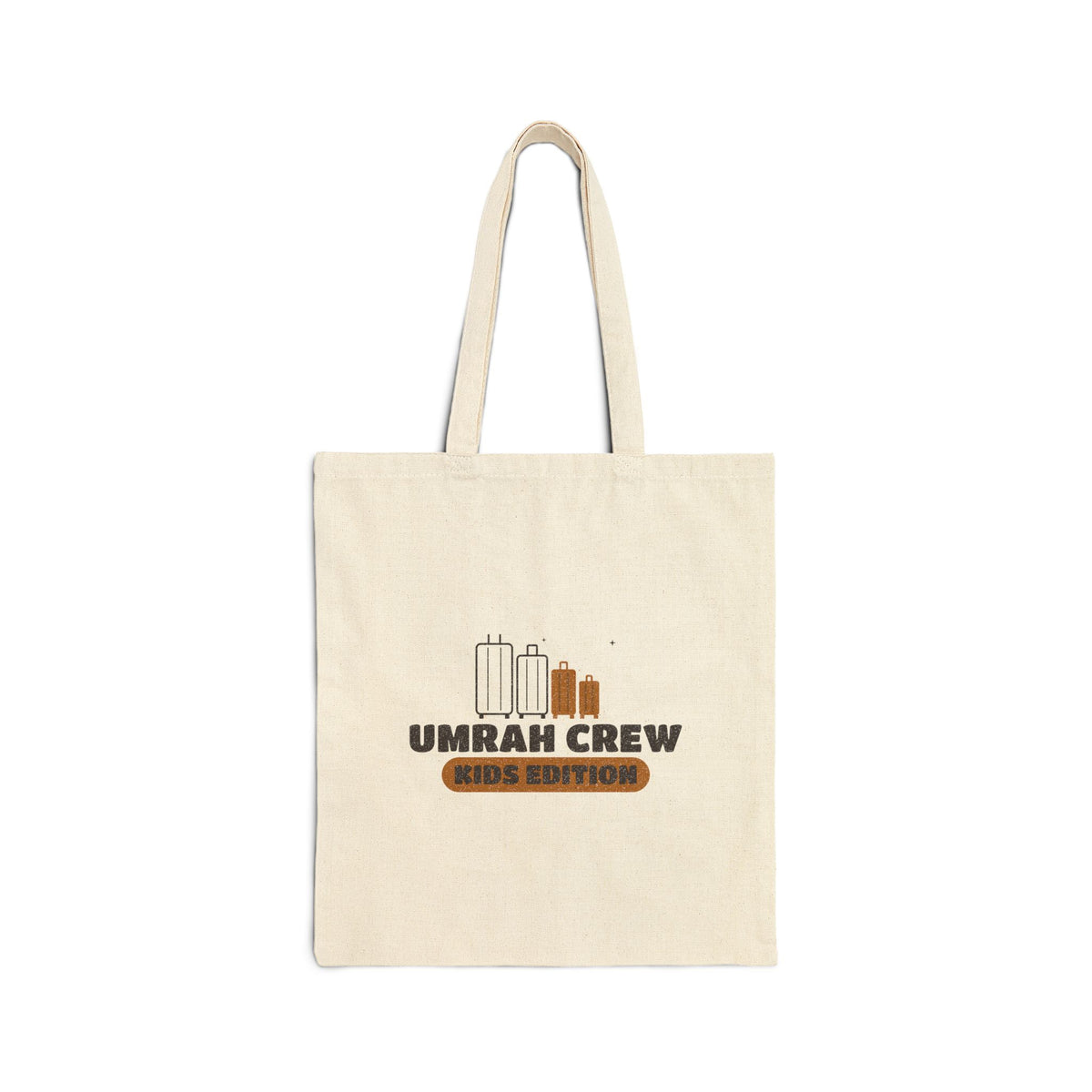 Umrah Crew Kids Edition Canvas Tote Bag in Natural, double-sided print – AdabStars
