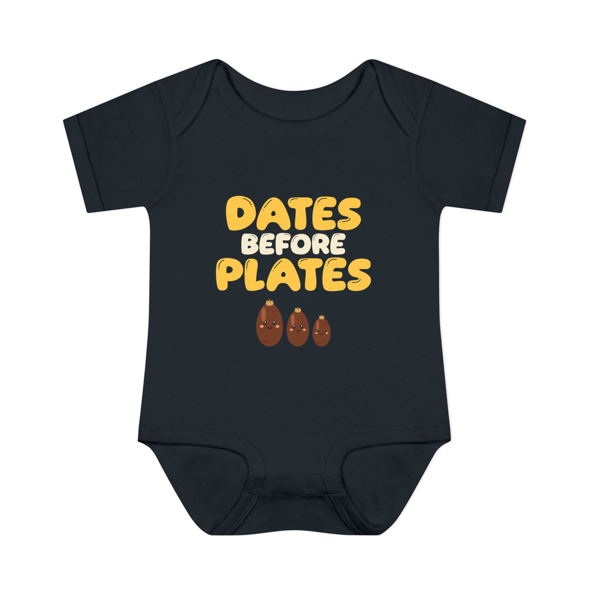 Dates Before Plates Ramadan Baby Bodysuit in Black – AdabStars