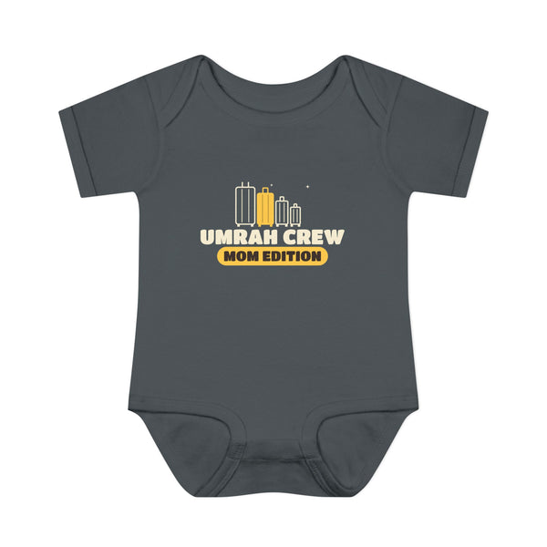 Umrah Crew Mom Edition Baby Bodysuit in Charcoal – AdabStars