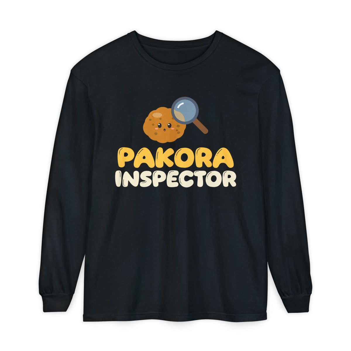 Pakora Inspector Ramadan Long Sleeve Shirt | Ramadan Iftar Funny Desi Food Pakistani | AdabStars Islamic Apparel
