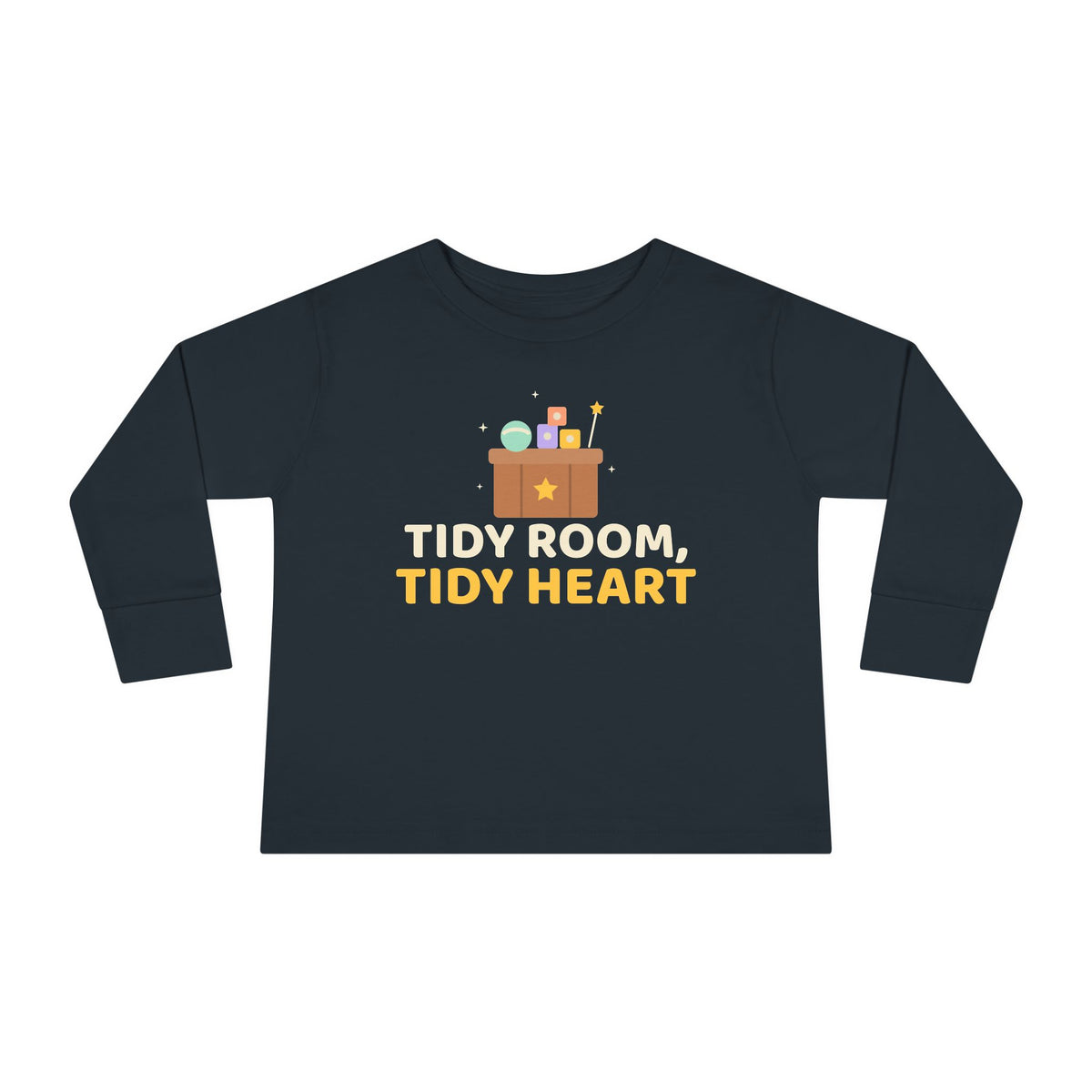 Tidy Room Tidy Heart Islamic Toddler Toddler Long Sleeve Shirt in Black – AdabStars