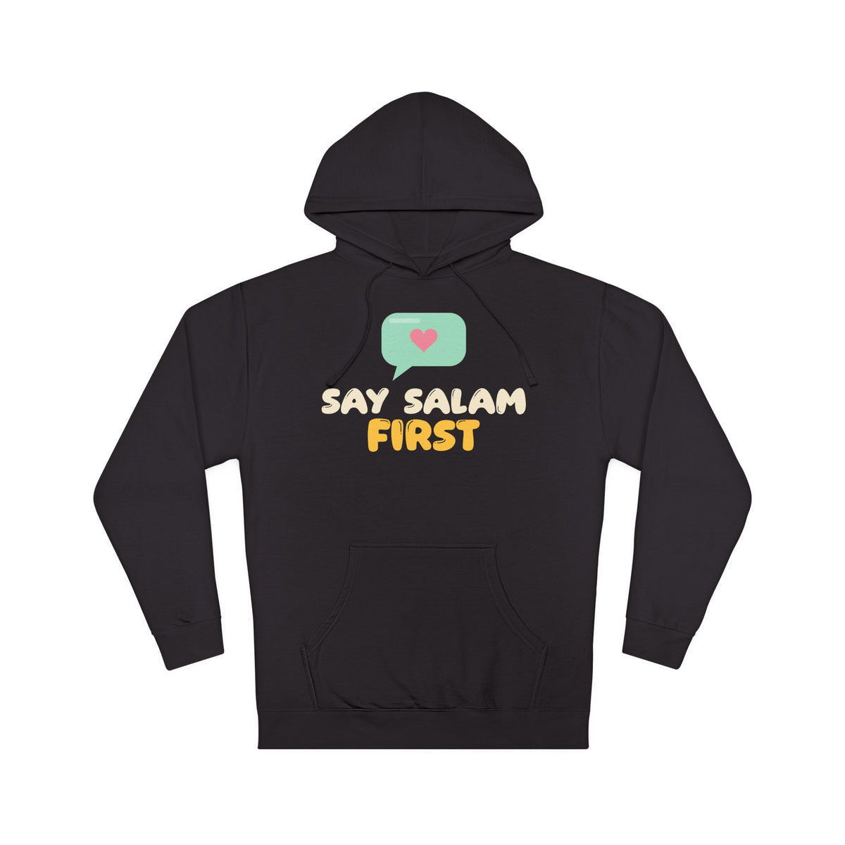 Say Salam First Islamic Hoodie | Muslim Kids Islamic Manners Speech Bubble | AdabStars Islamic Kids Apparel