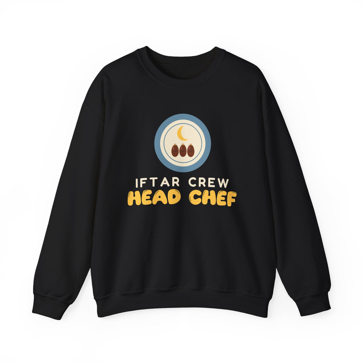 Iftar Crew: Head Chef Crewneck Sweatshirt in Black – AdabStars