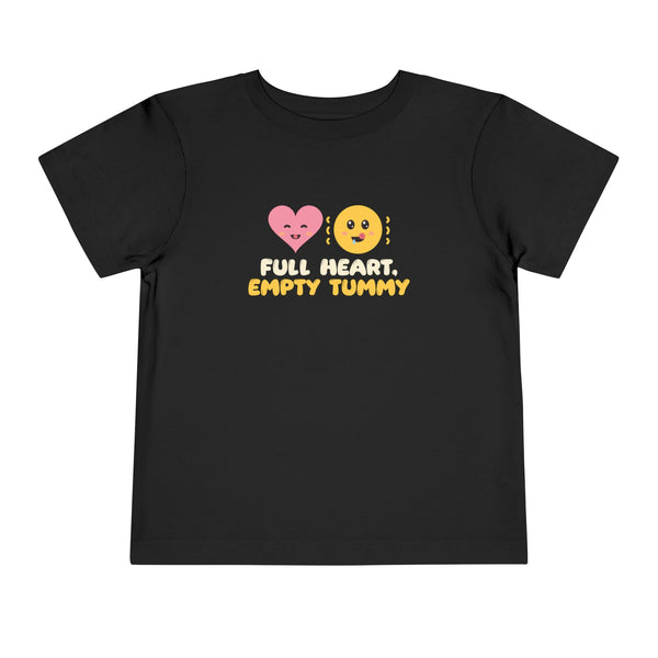 Full Heart, Empty Tummy Toddler T-Shirt in Black – AdabStars