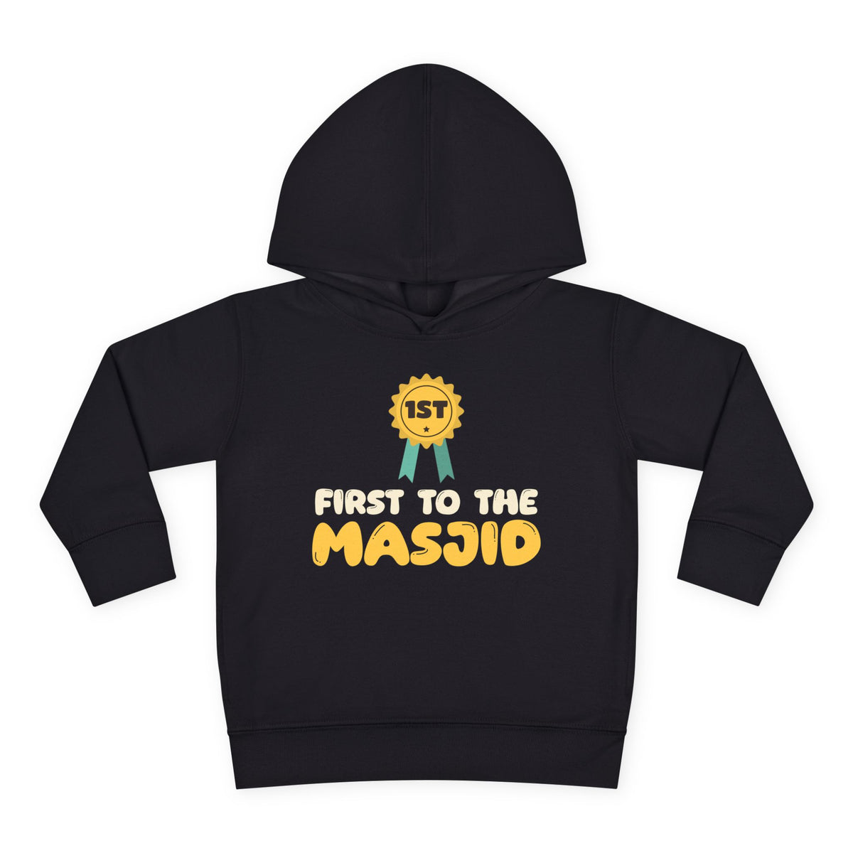 First to the Masjid Islamic Toddler Hoodie in Black – AdabStars