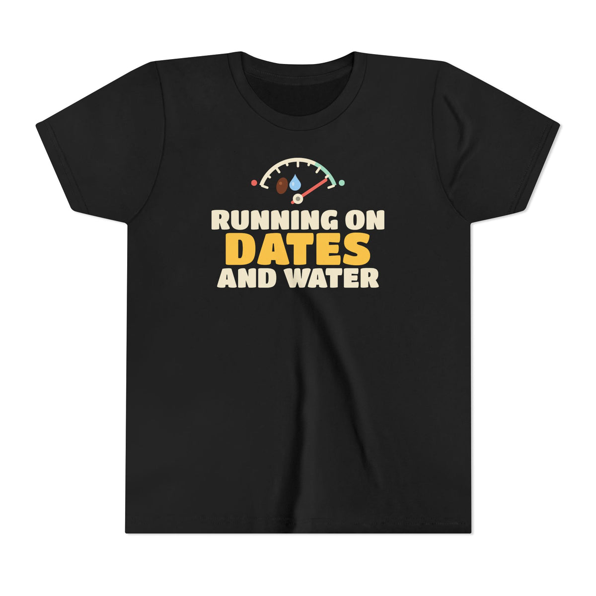 Running On Dates And Water Ramadan Kids T-Shirt in Black – AdabStars