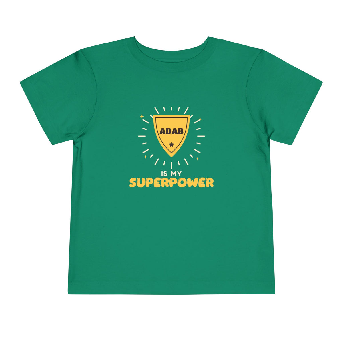 Adab Superpower Ramadan Toddler Tee | Is My Superpower Kids Islamic Manners Hero Crest | AdabStars Islamic Kids Apparel