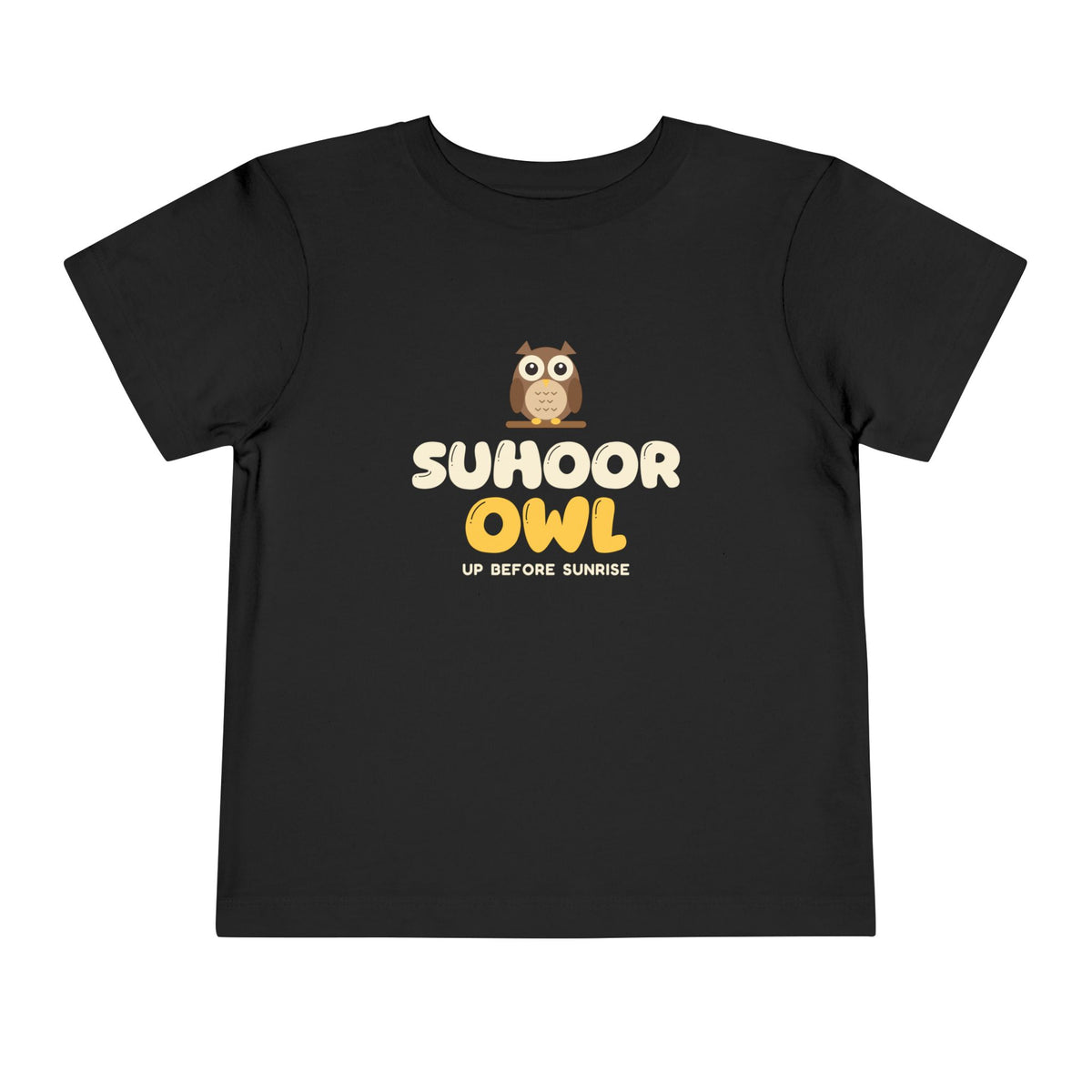 Suhoor Owl Ramadan Toddler T-Shirt in Black – AdabStars