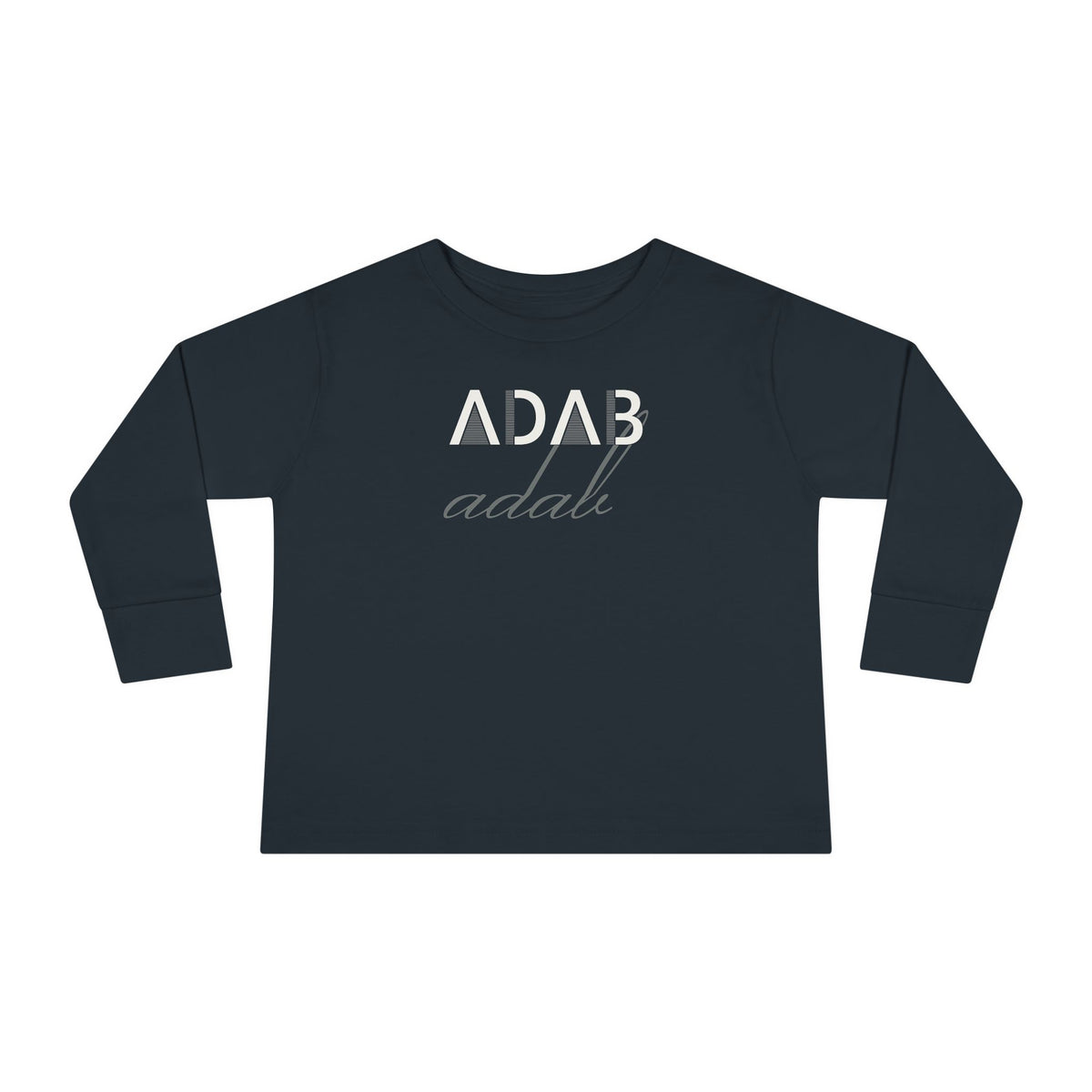 Adab Islamic Toddler Toddler Long Sleeve Shirt in Black – AdabStars