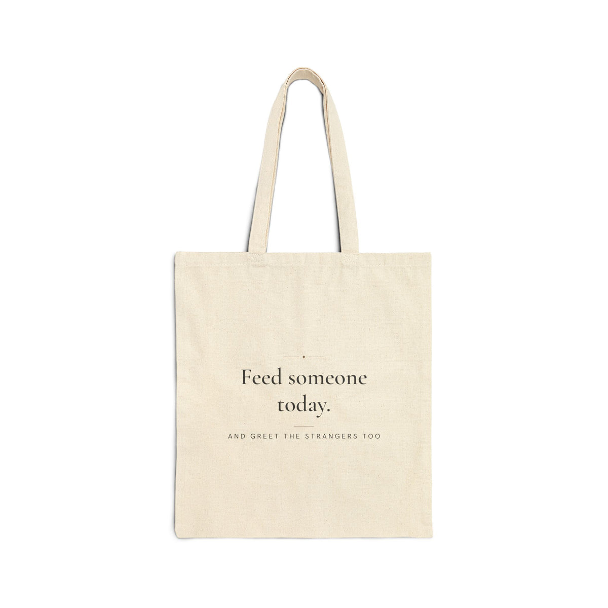 Feed someone today Islamic Canvas Tote Bag in Natural, one-sided print – AdabStars