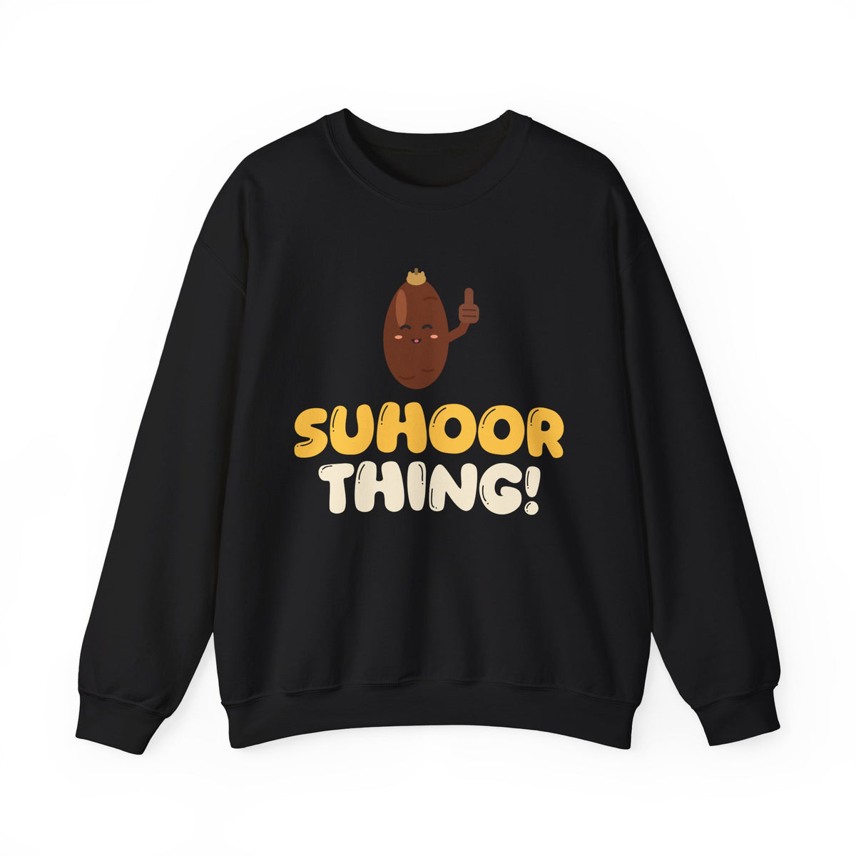 Suhoor Thing! Crewneck Sweatshirt in Black – AdabStars