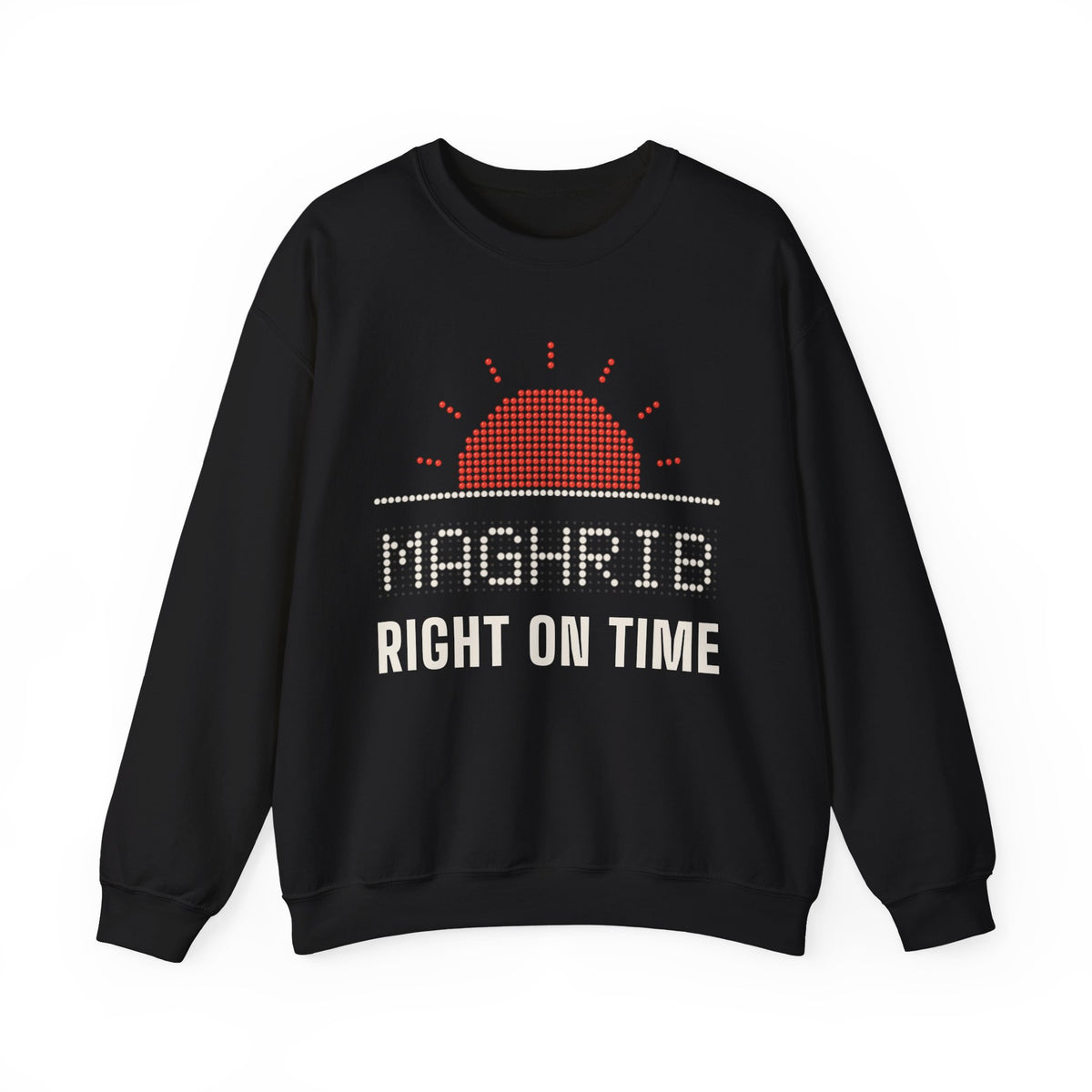 Maghrib: Right on Time Islamic Crewneck Sweatshirt in Black – AdabStars