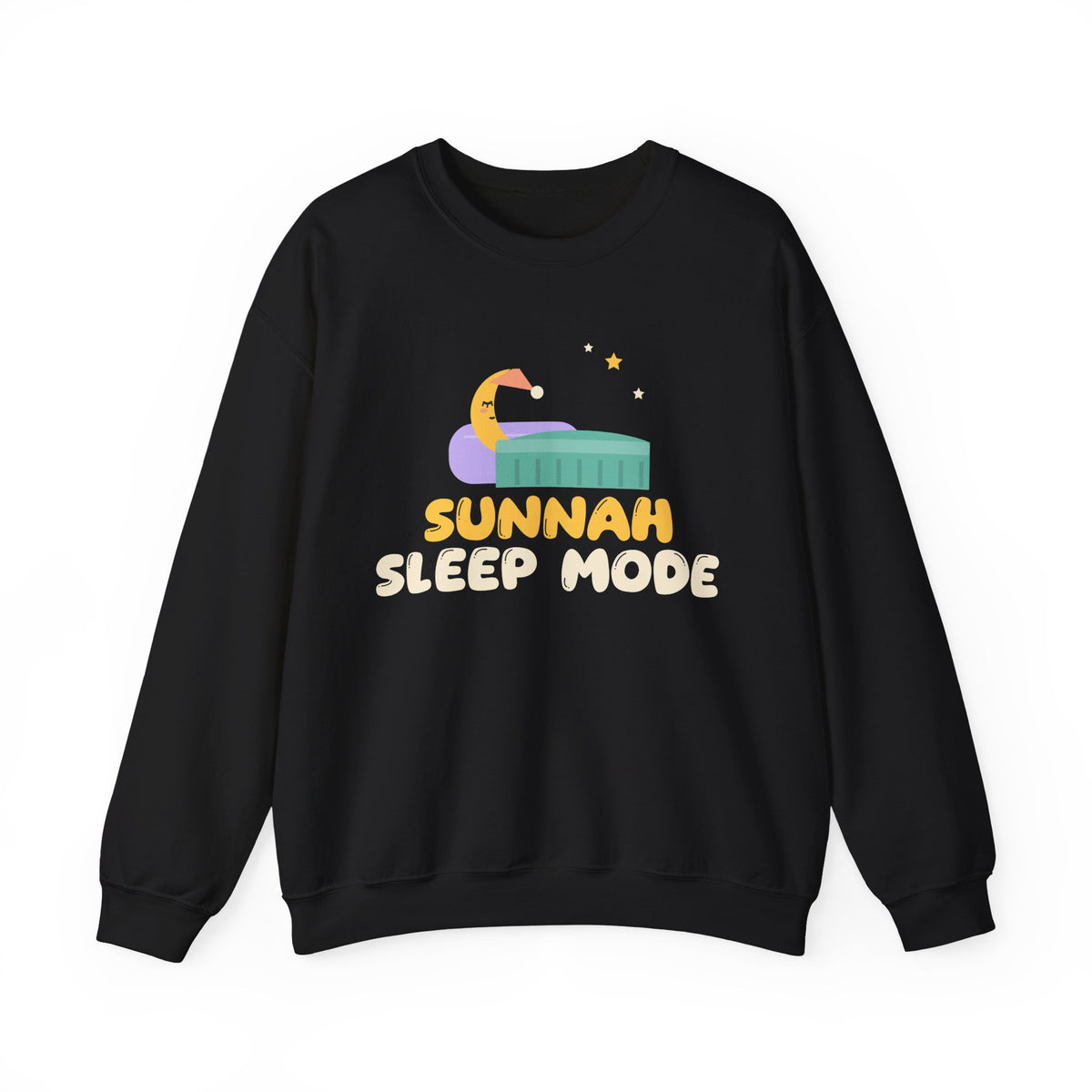 Sunnah Sleep Mode Islamic Crewneck Sweatshirt in Black – AdabStars