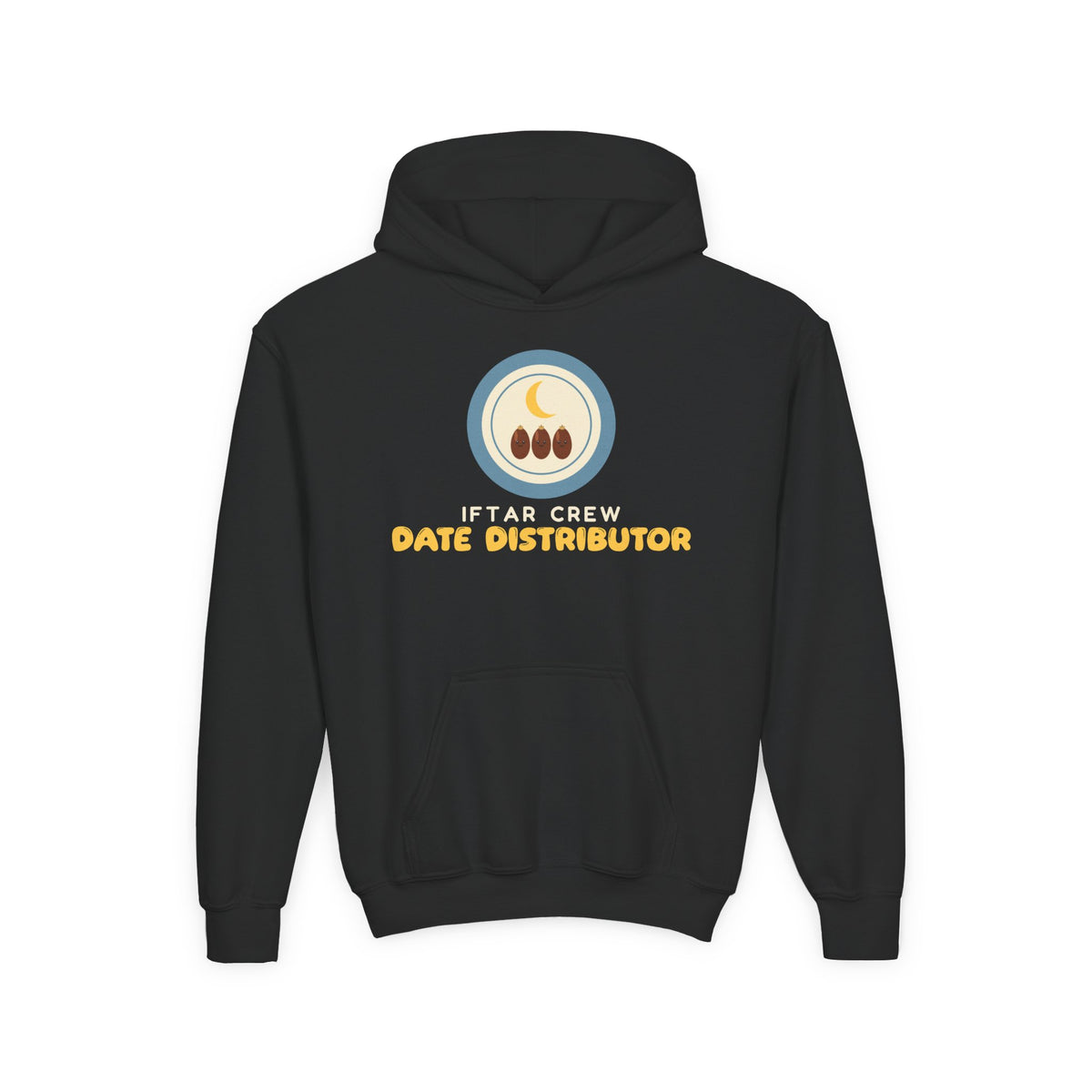 Iftar Crew: Date Distributor Kids Hoodie | Crew Date Distributor Ramadan Kids Sibling Set | AdabStars Islamic Kids Apparel