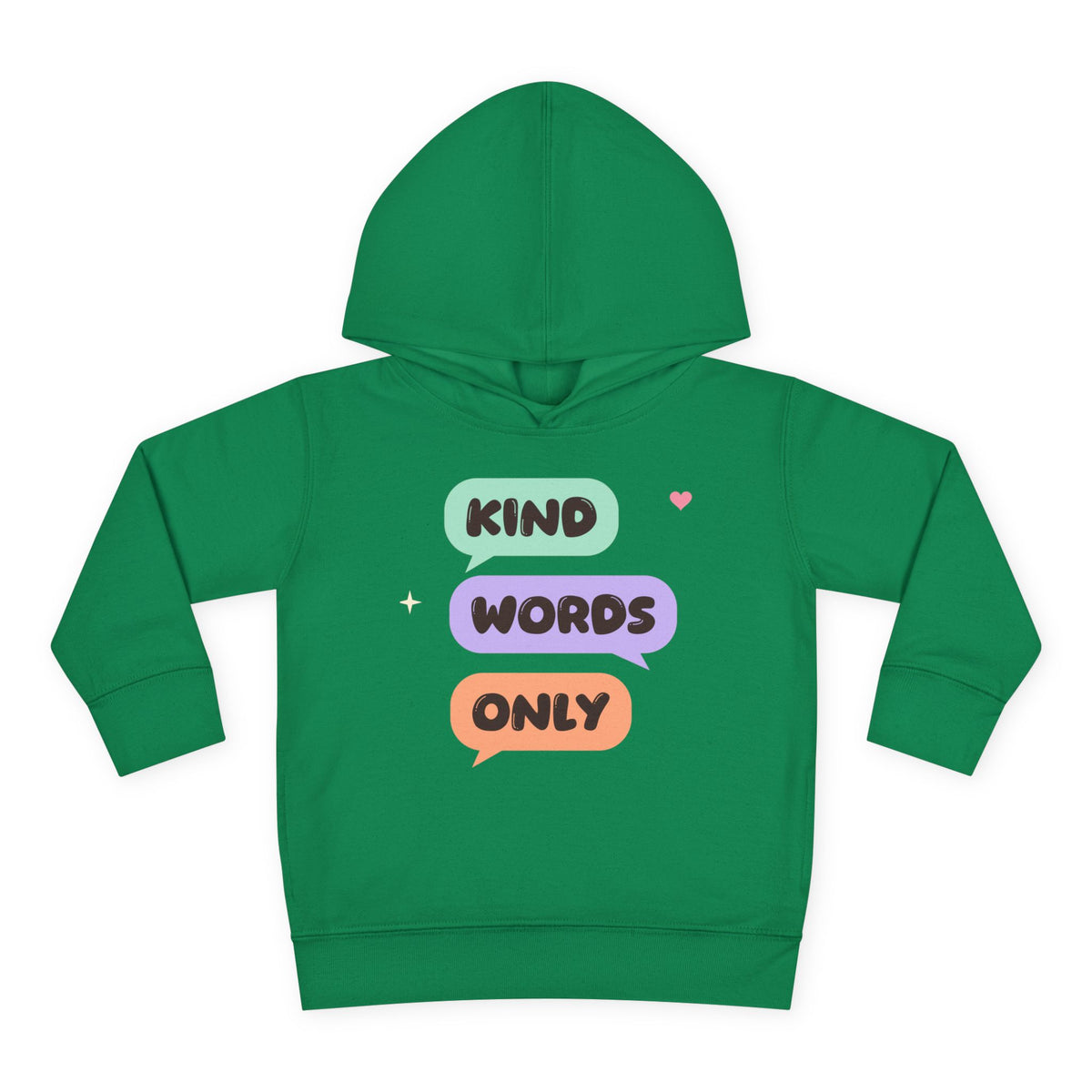 Kind Words Only Islamic Toddler Hoodie in Kelly – AdabStars