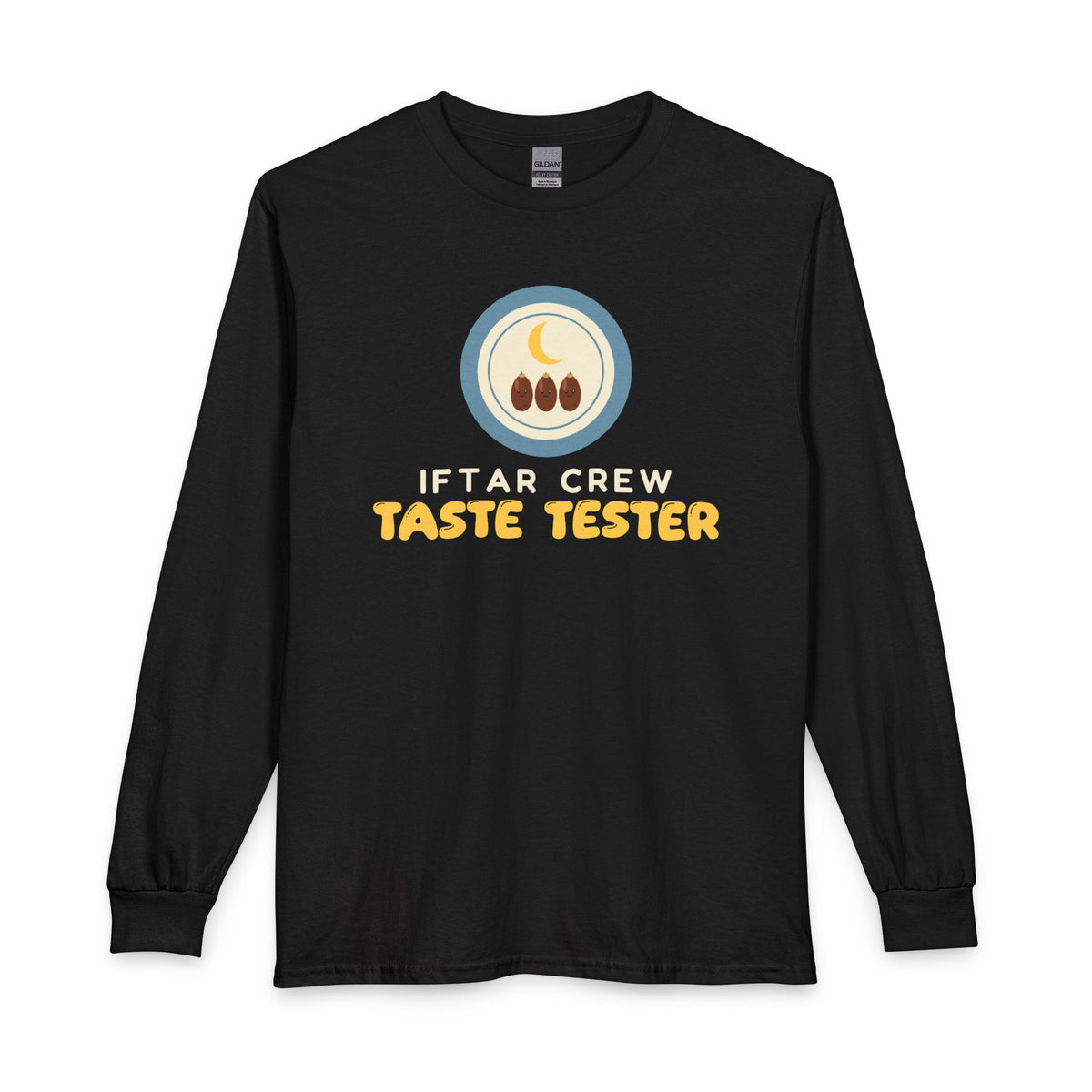 Iftar Crew: Taste Tester Long Sleeve Shirt in Black – AdabStars