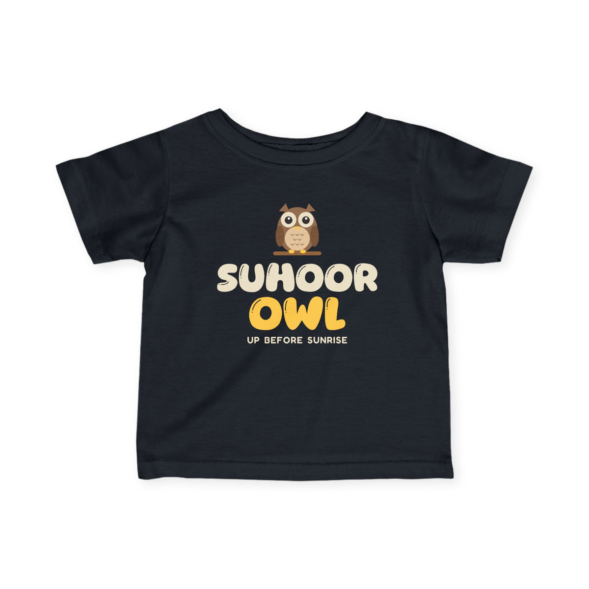 Suhoor Owl Ramadan Baby T-Shirt in Black – AdabStars