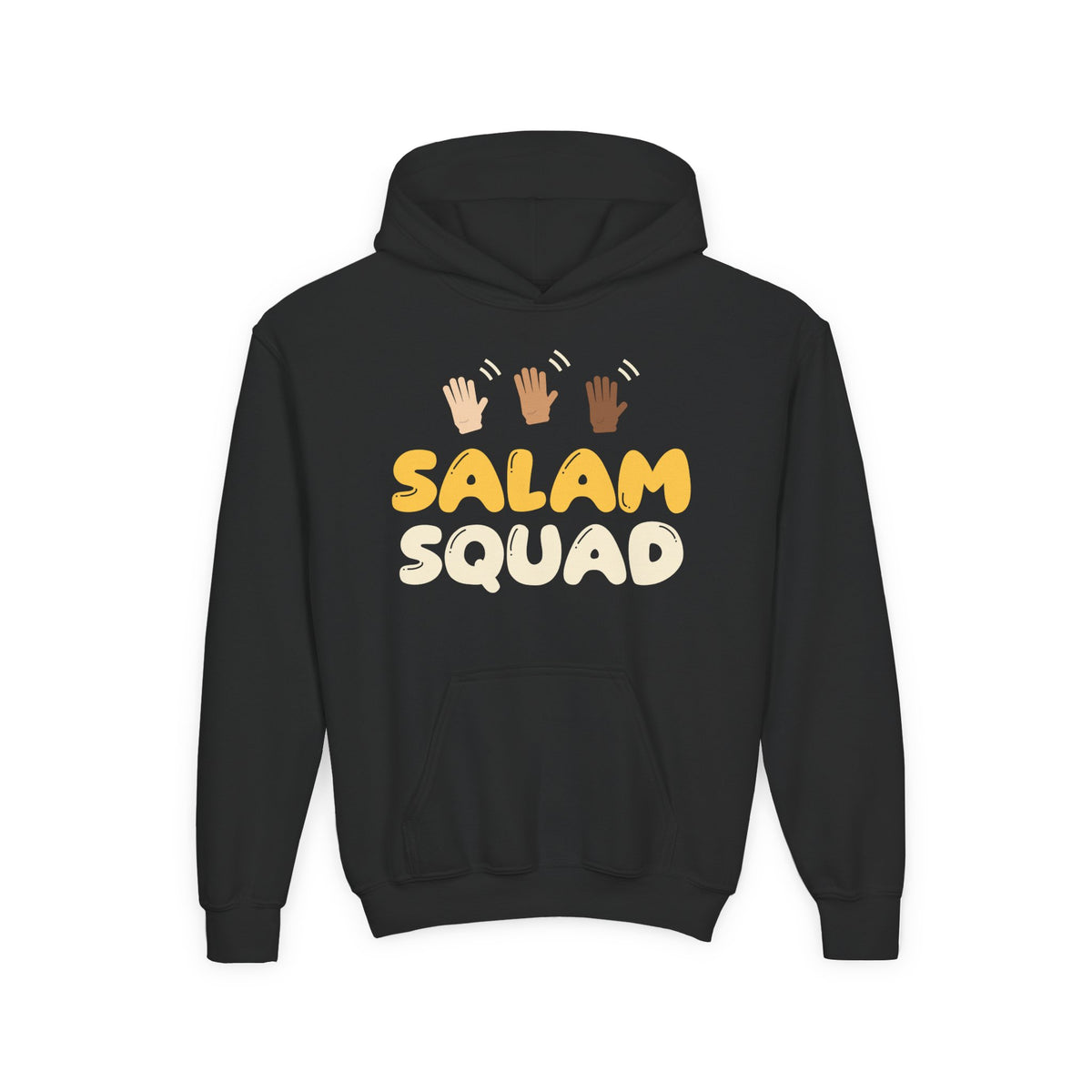 Salam Squad Islamic Kids Hoodie | Muslim Kids Islamic Greeting Waving Hands | AdabStars Islamic Kids Apparel