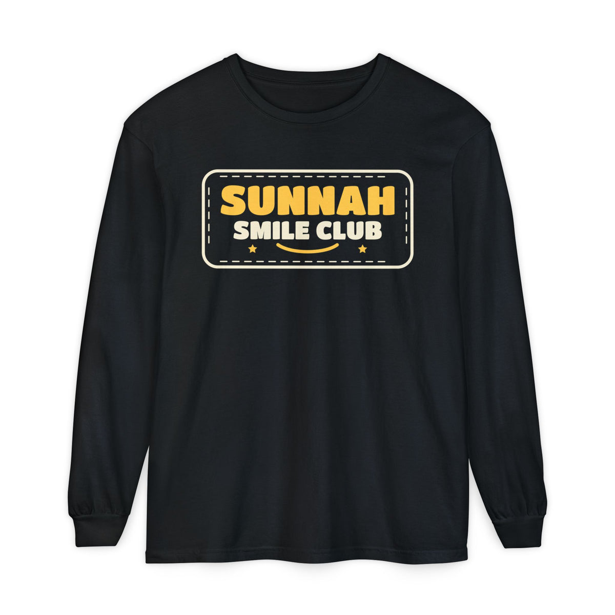 Sunnah Smile Club Islamic Heavyweight Long Sleeve Shirt in Black – AdabStars