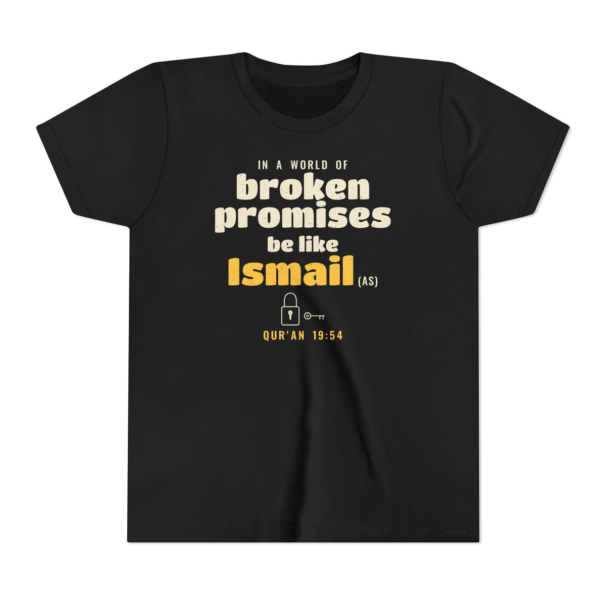 Be Like Ismail (AS) Kids Tee, Front Print | Prophet Ismail (Ishmael) Keeping Promises Story | AdabStars